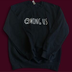 Black Crewneck Among Us video game Sweater